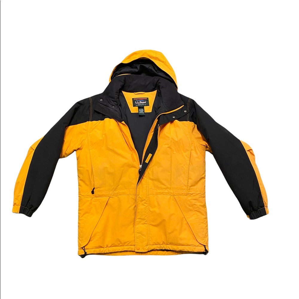 L.L. Bean Winter Coat Thinsulate LiteLoft - yellow and black